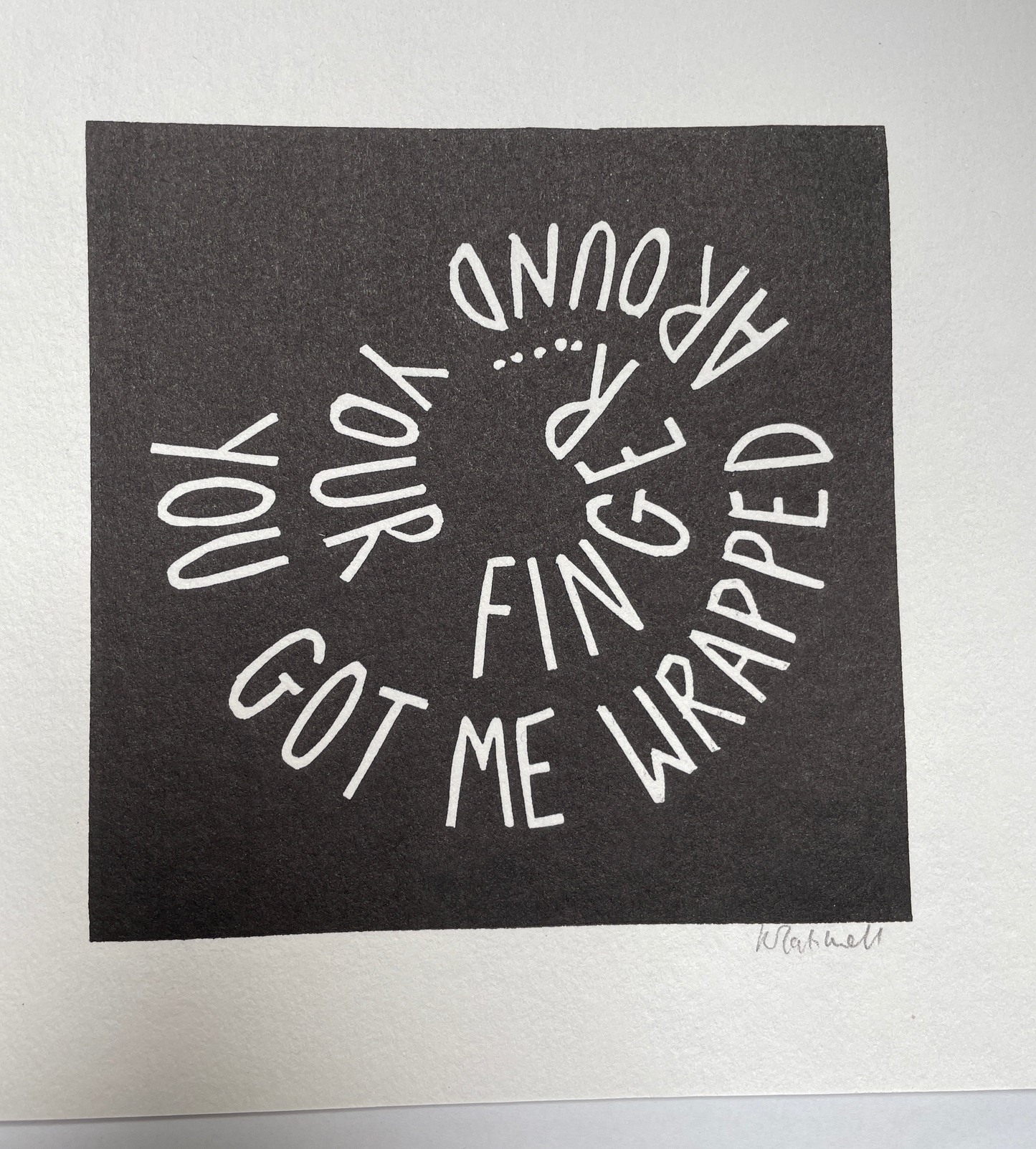 Cranberries ‘Linger’ lyrics inspired linocut print part 2