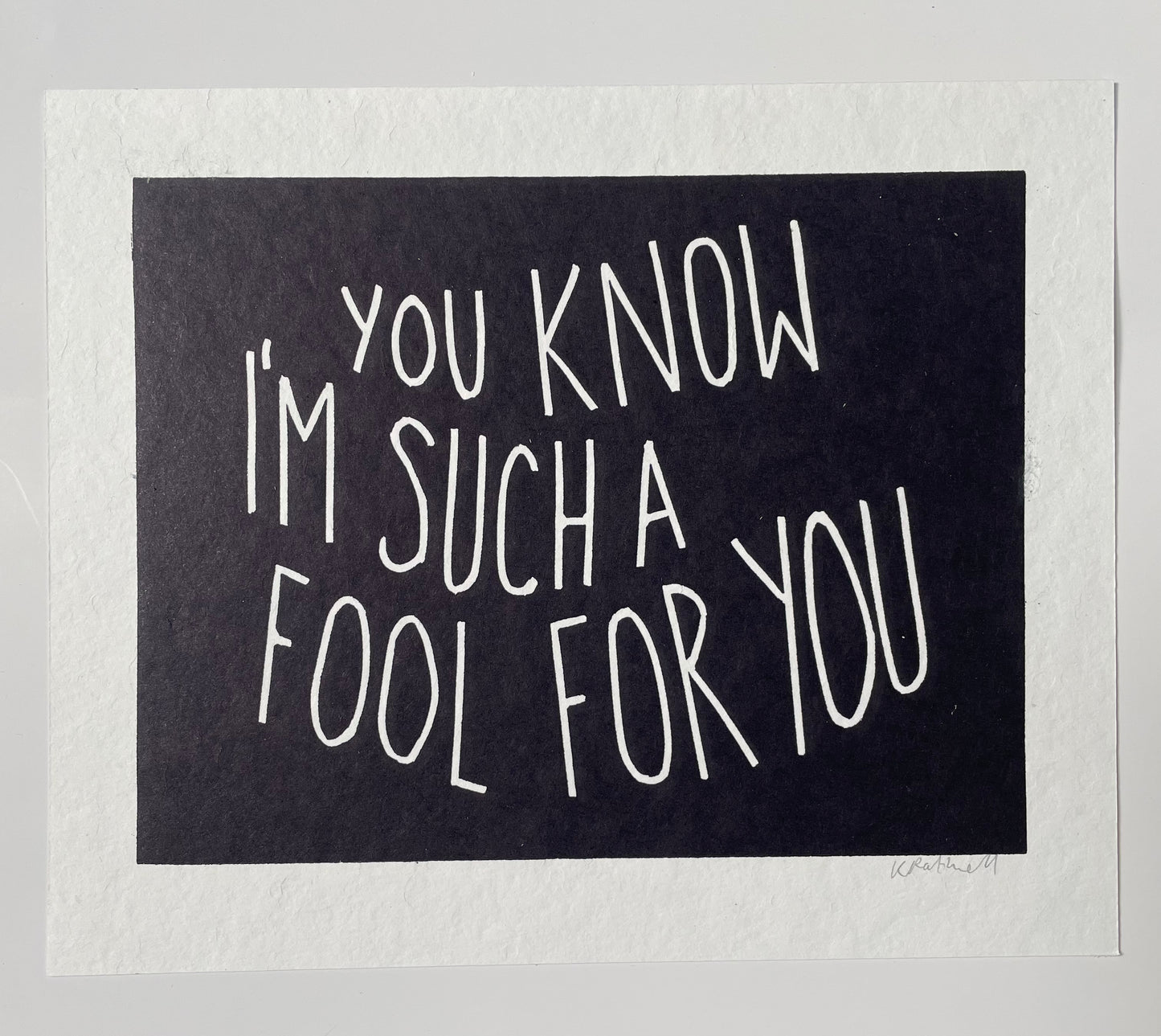 Cranberries ‘Linger’ lyrics inspired linocut print