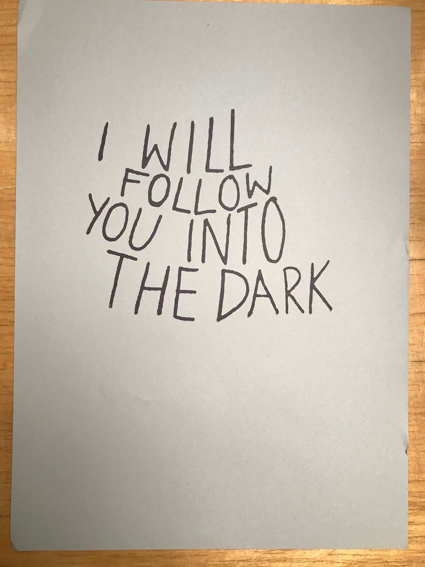 SUPER SECONDS Death Cab For Cutie ‘I Will Follow You into the Dark’ lyrics inspired hand drawn lasercut