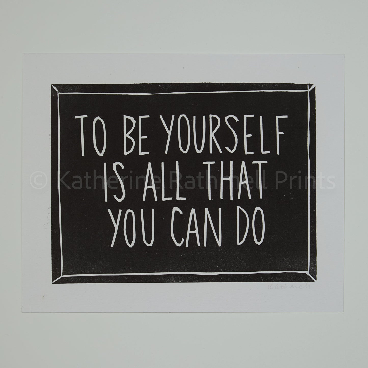 Audioslave ‘Be Yourself’ inspired linocut print silver or black