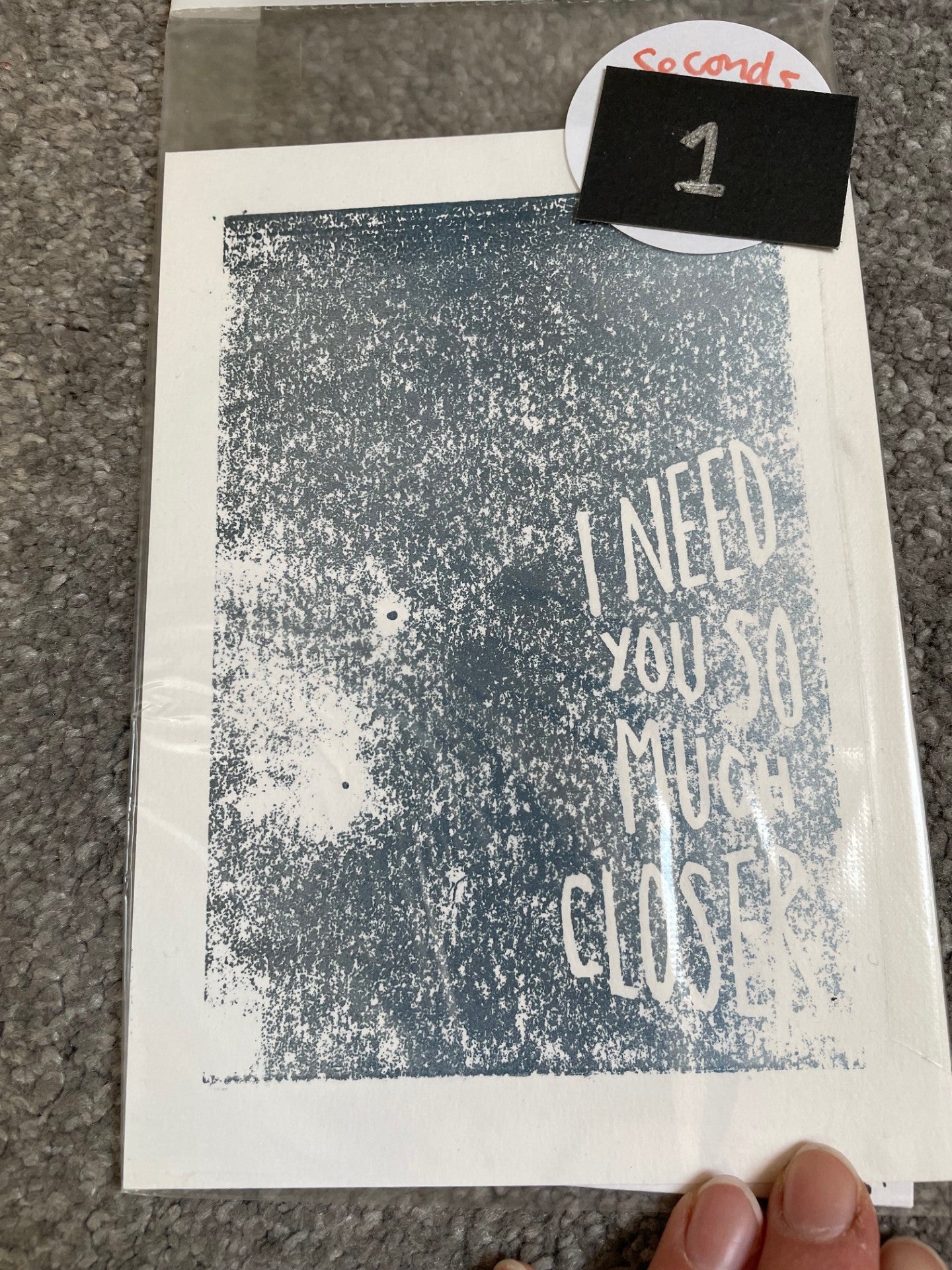 SUPER SECONDS Death Cab for Cutie 'Need You So Much Closer' lyrics linocut