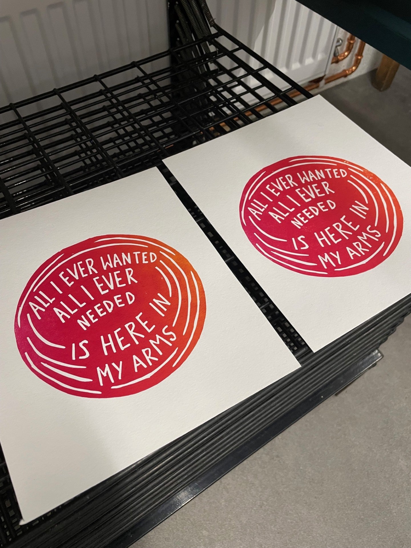 Depeche Mode ‘Enjoy the Silence’ inspired linocut