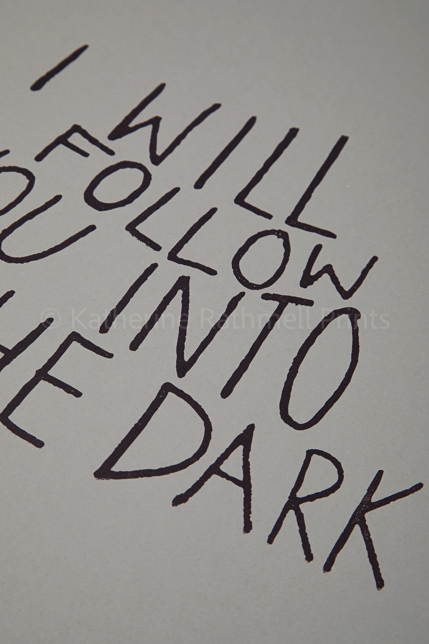 Death Cab For Cutie ‘I Will Follow You into the Dark’ lyrics inspired hand drawn lasercut print