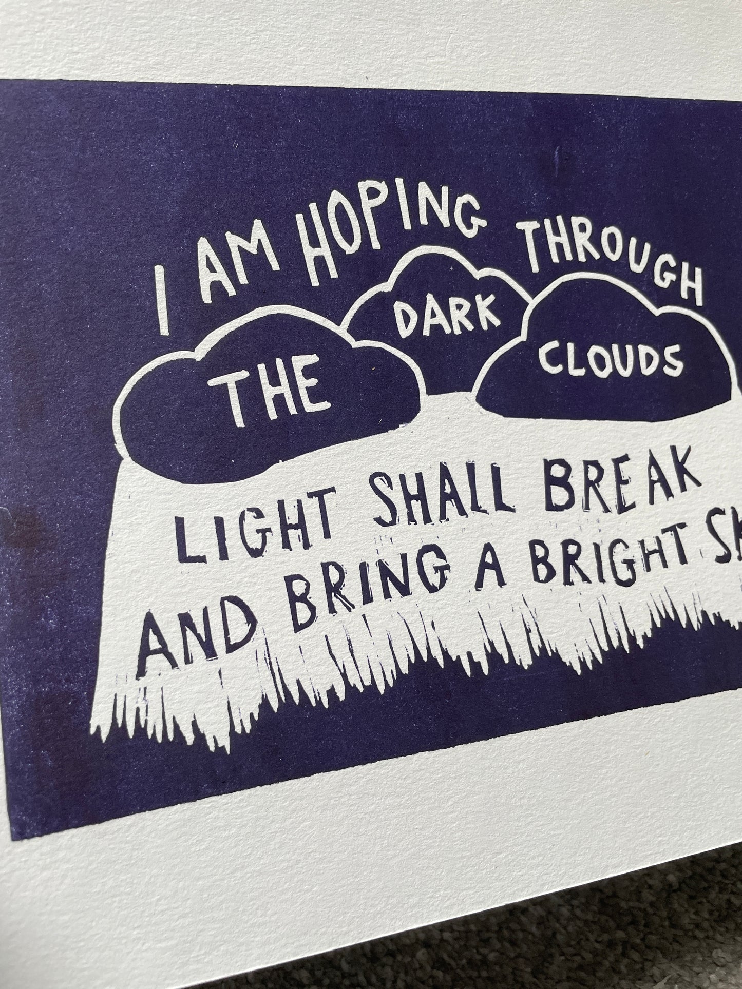 Biffy Clyro 'Just Boy' inspired linocut print