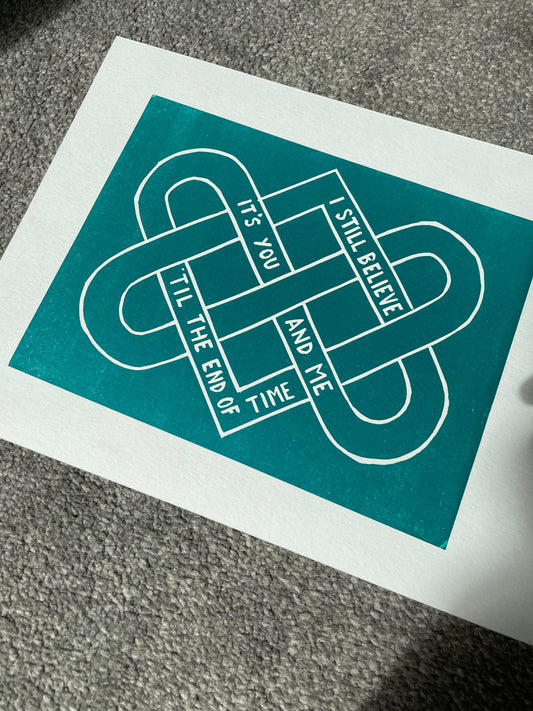 Biffy Clyro 'Many of Horror' inspired linocut print