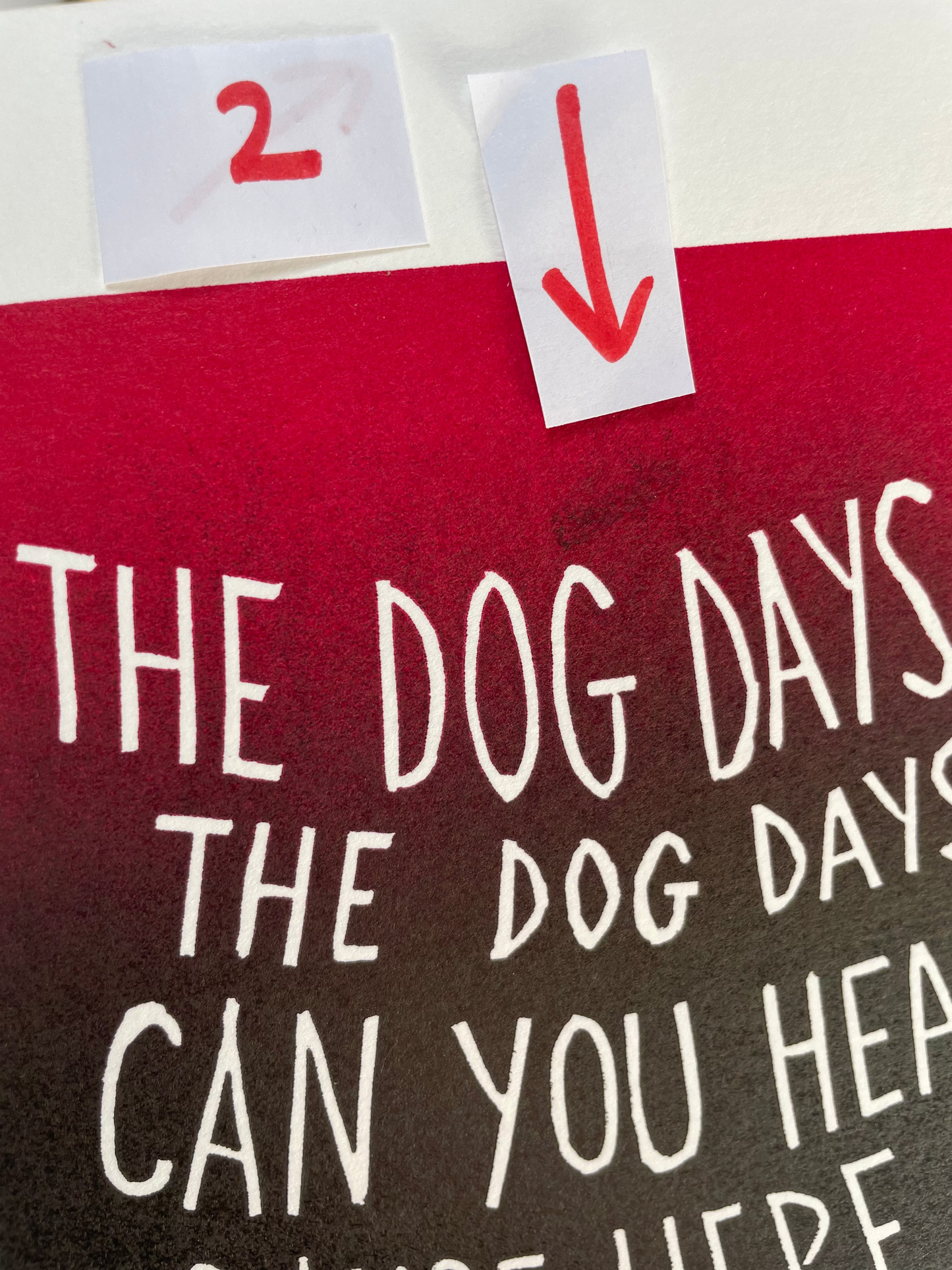SUPER SECONDS Florence & The Machine 'Dog Days' lyrics inspired linocut print