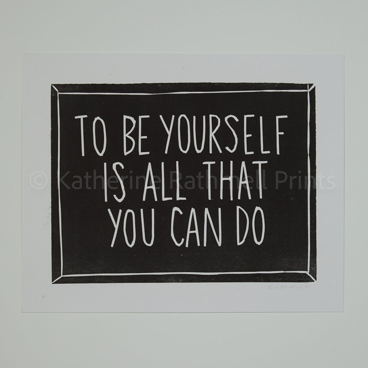 Audioslave ‘Be Yourself’ inspired linocut print silver or black