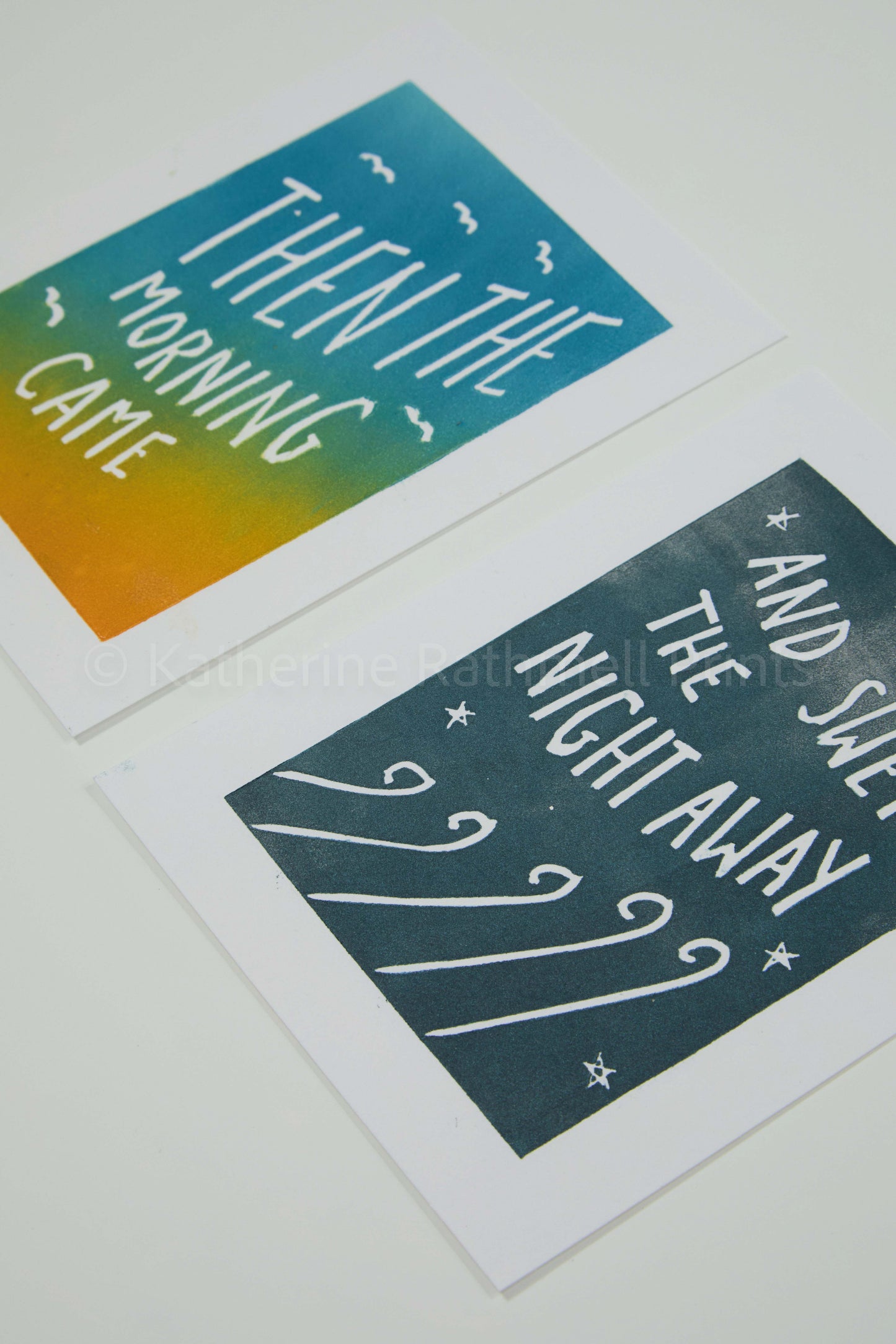 First Aid Kit ‘I Found A Way’ lyrics inspired linocut two print set