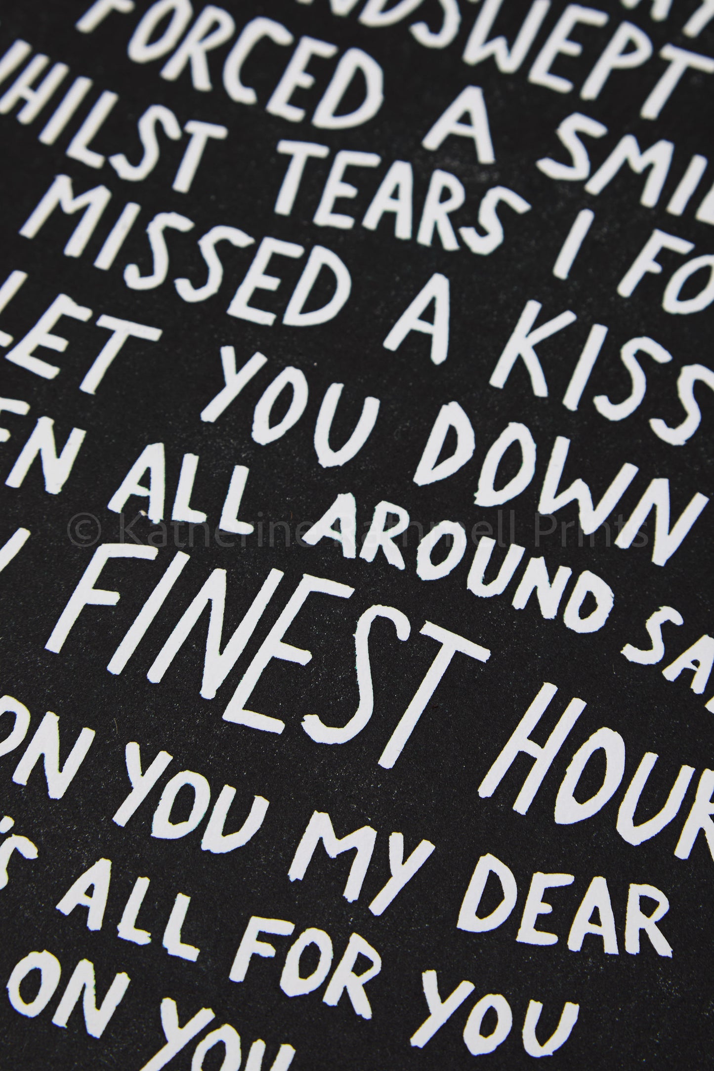 Submotion Orchestra 'Finest Hour' lyrics inspired print