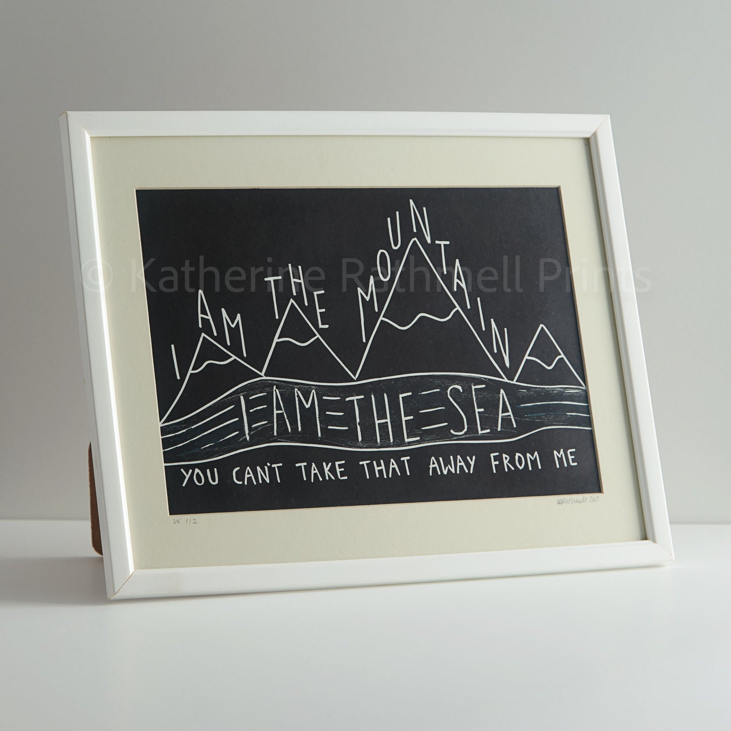 Biffy Clyro 'Mountains' linocut print