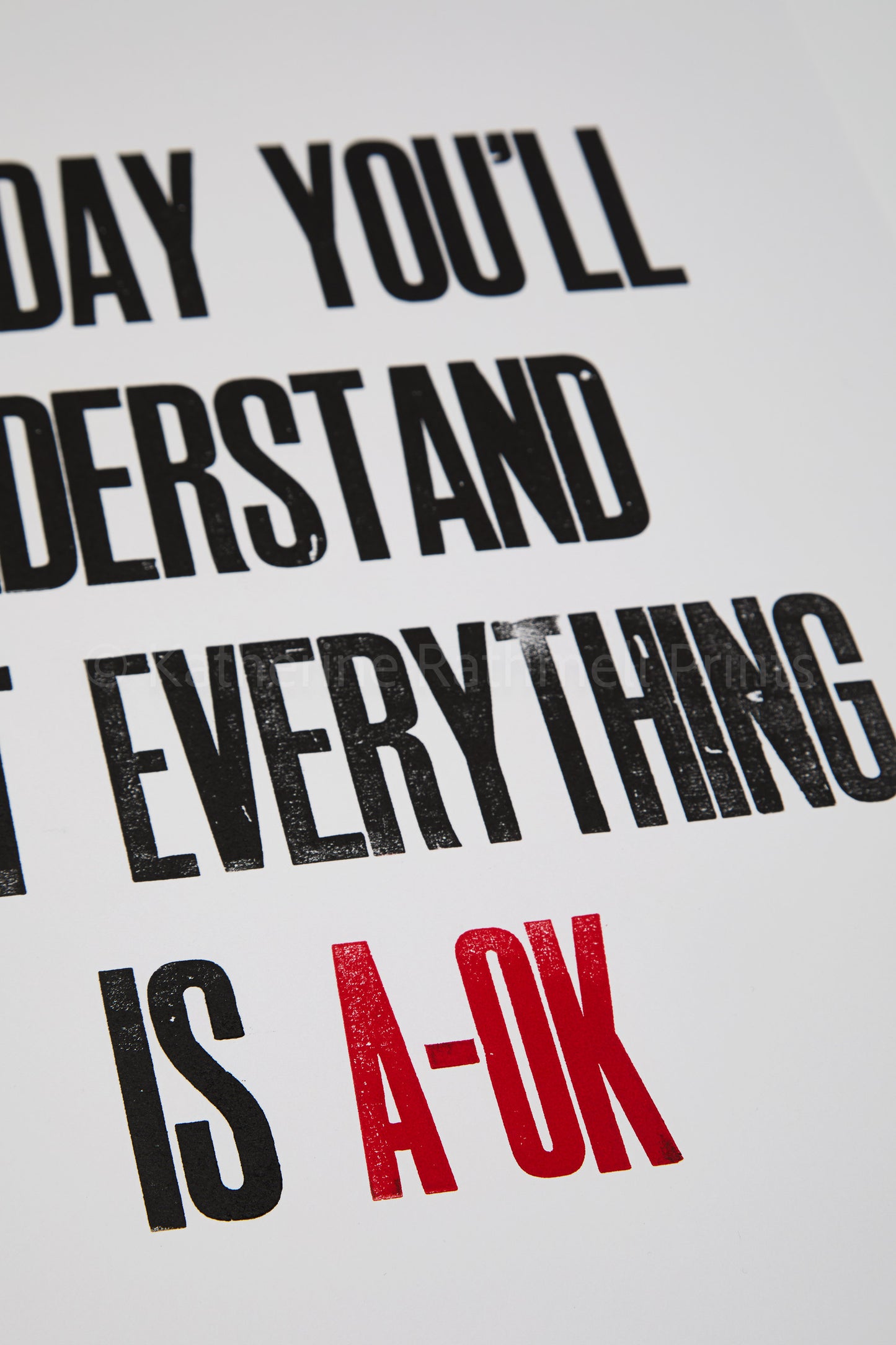 Motion City Soundtrack 'A-ok' inspired Limited edition Letterpress print