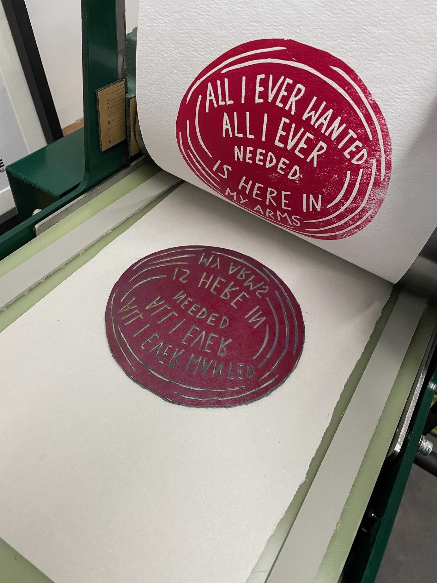 Depeche Mode ‘Enjoy the Silence’ inspired linocut