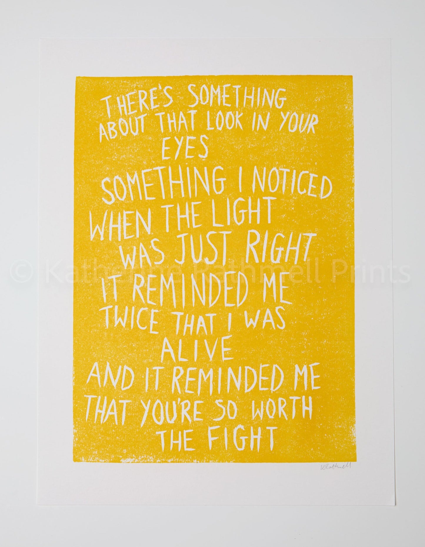 Incubus ‘Echo’ inspired linocut print available in yellow, blue or black