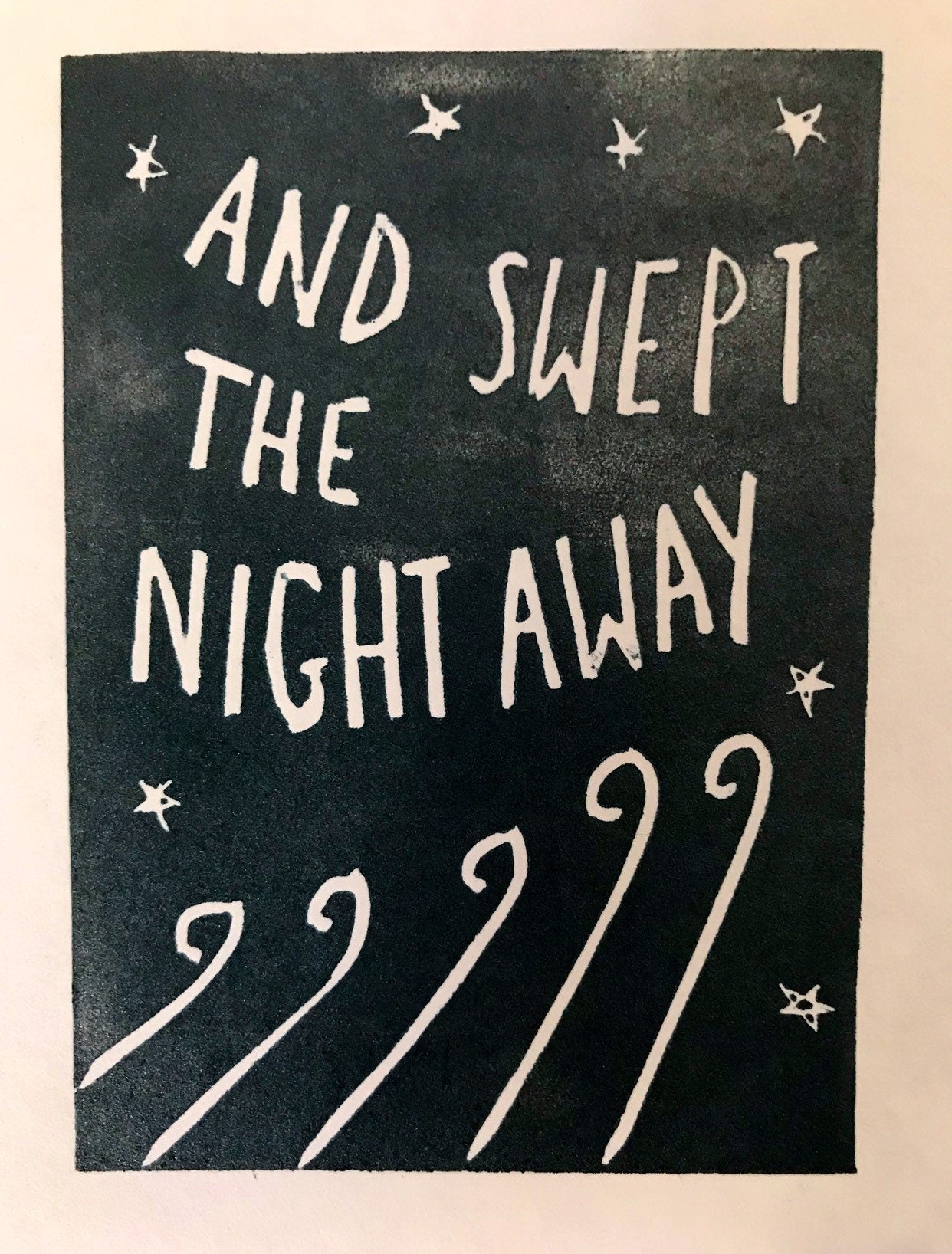 First Aid Kit ‘I Found A Way’ lyrics inspired linocut two print set