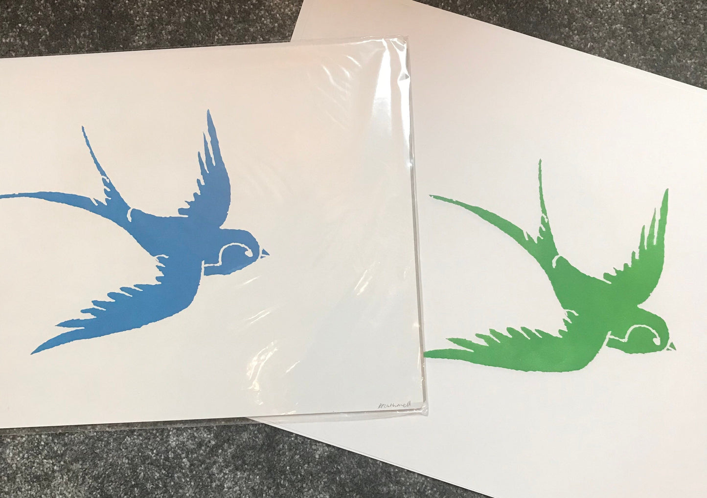 Swallow laser cut wood prints various colours